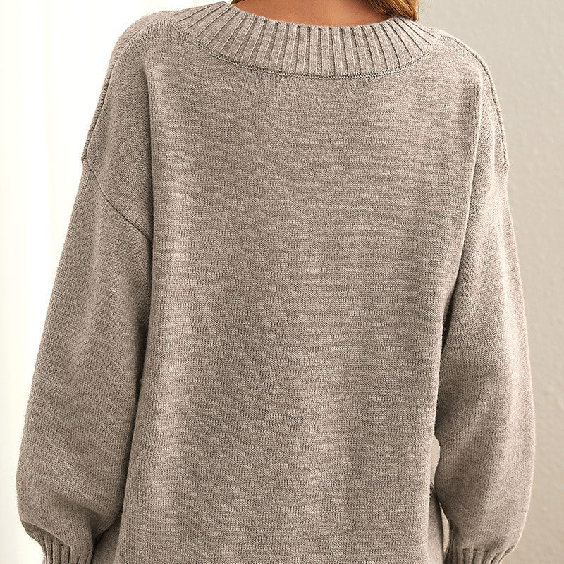 Claire - V-Ausschnitt-Strickpullover
