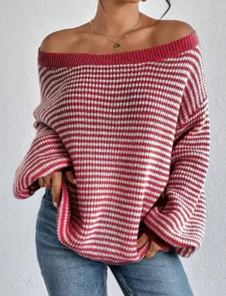 Iris - Gestreifter Strickpullover